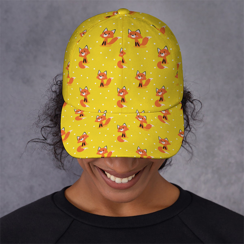 Cartoon Fox Pattern Print Baseball Cap