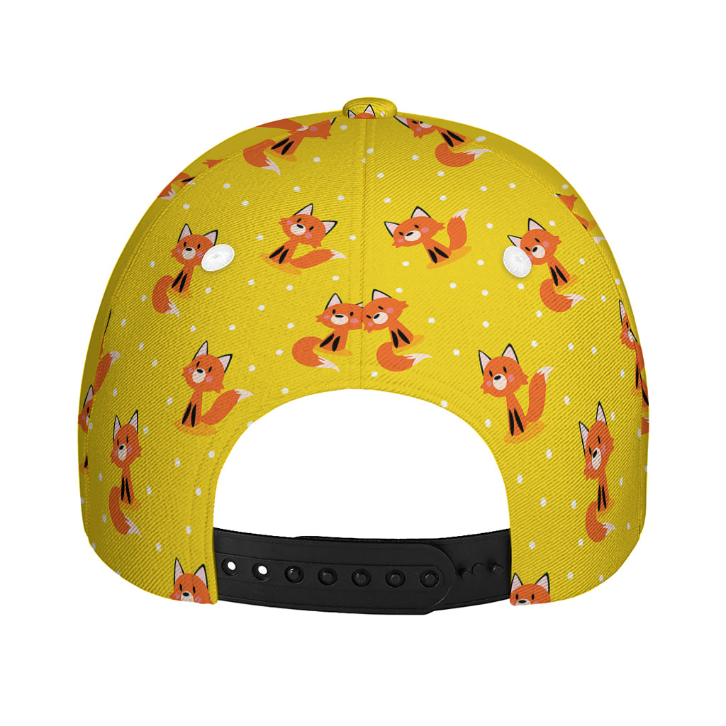 Cartoon Fox Pattern Print Baseball Cap