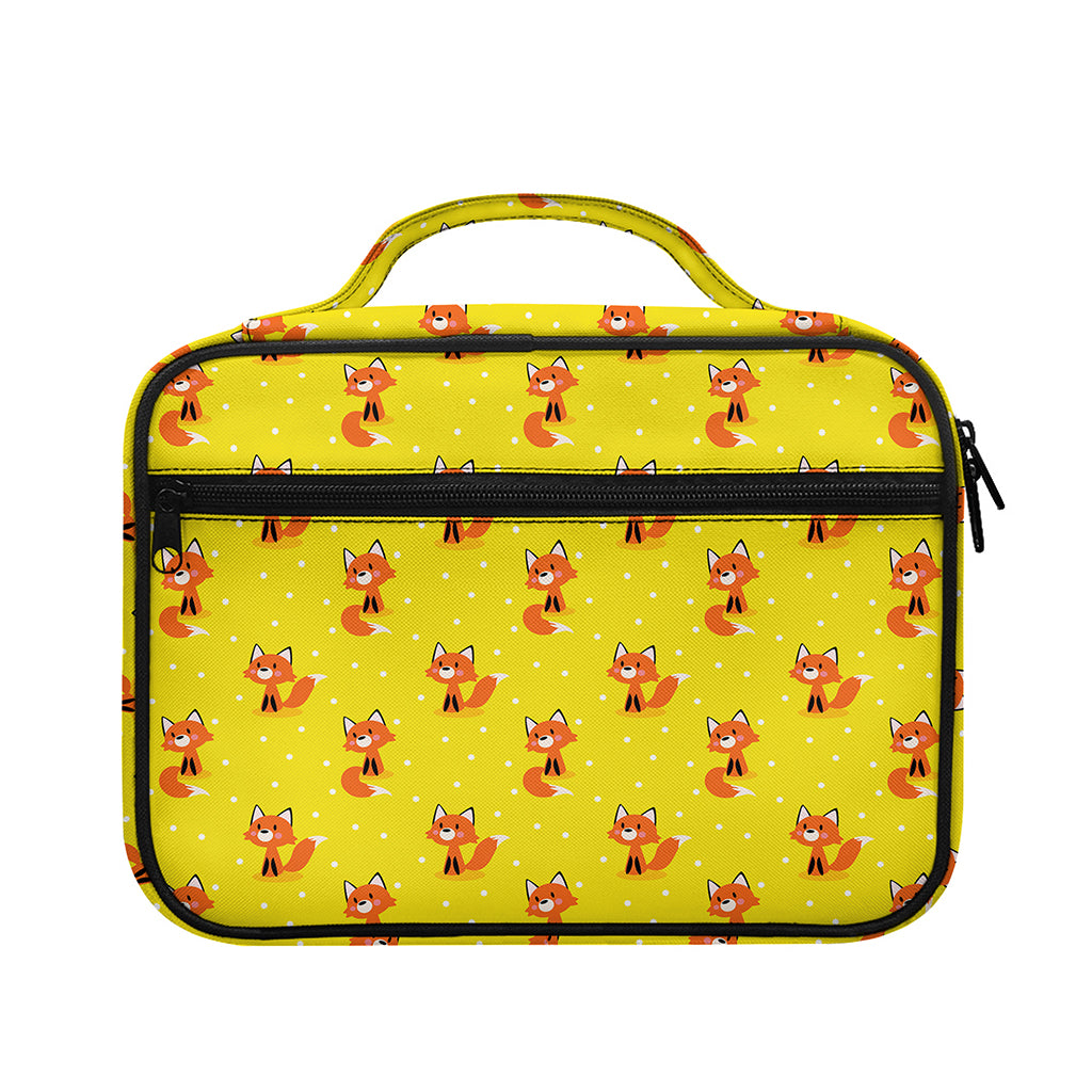 Cartoon Fox Pattern Print Briefcase Bible Bag