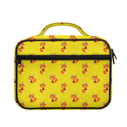 Cartoon Fox Pattern Print Briefcase Bible Bag
