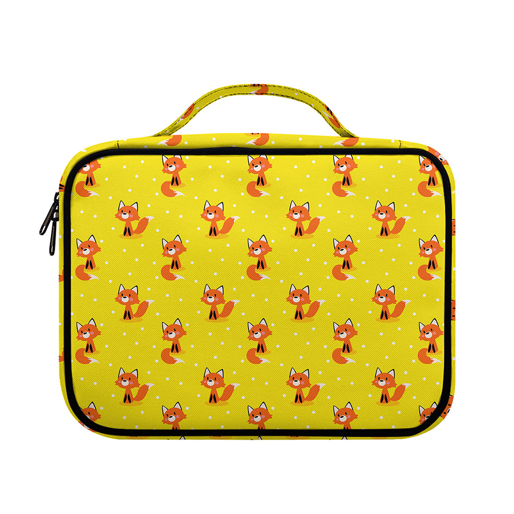 Cartoon Fox Pattern Print Briefcase Bible Bag