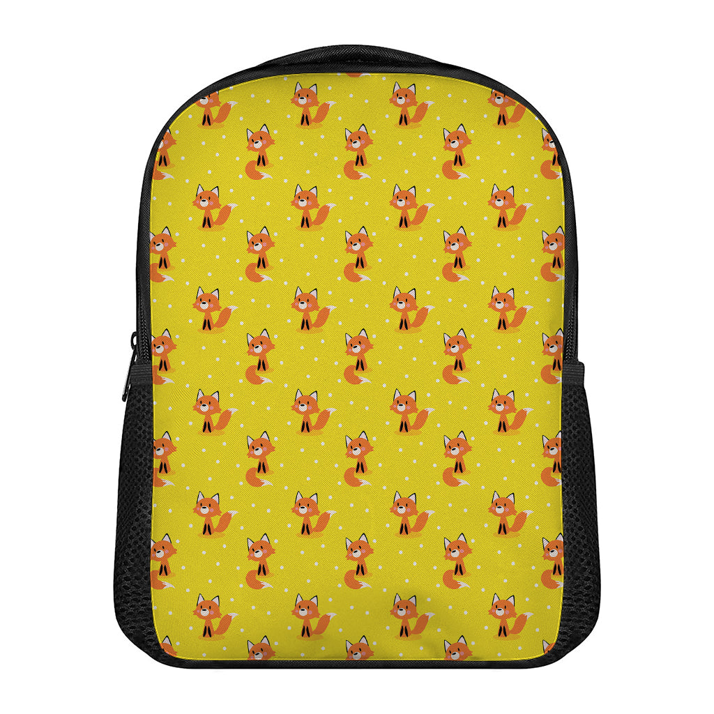 Cartoon Fox Pattern Print Casual Backpack