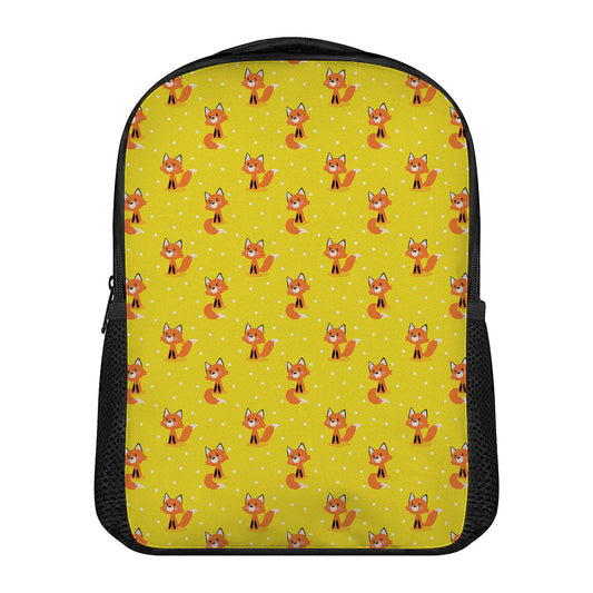 Cartoon Fox Pattern Print Casual Backpack