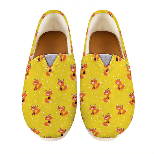 Cartoon Fox Pattern Print Casual Shoes