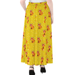 Cartoon Fox Pattern Print Chiffon Maxi Skirt