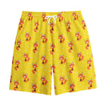 Cartoon Fox Pattern Print Cotton Shorts