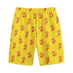 Cartoon Fox Pattern Print Cotton Shorts