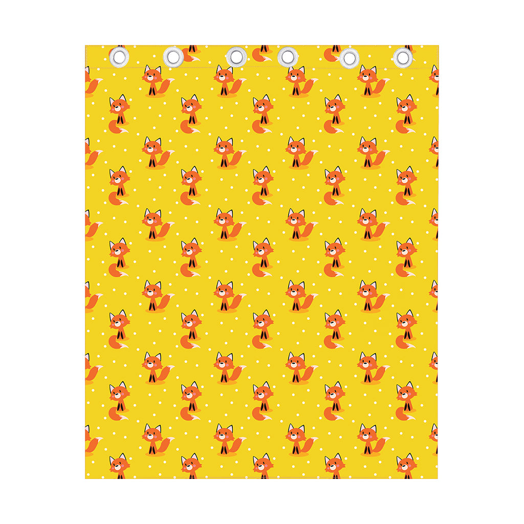 Cartoon Fox Pattern Print Curtain