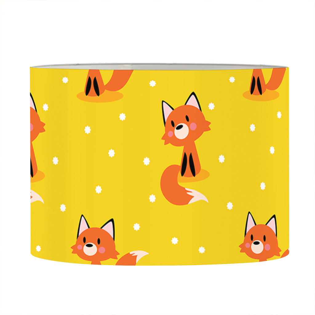 Cartoon Fox Pattern Print Drum Lamp Shade