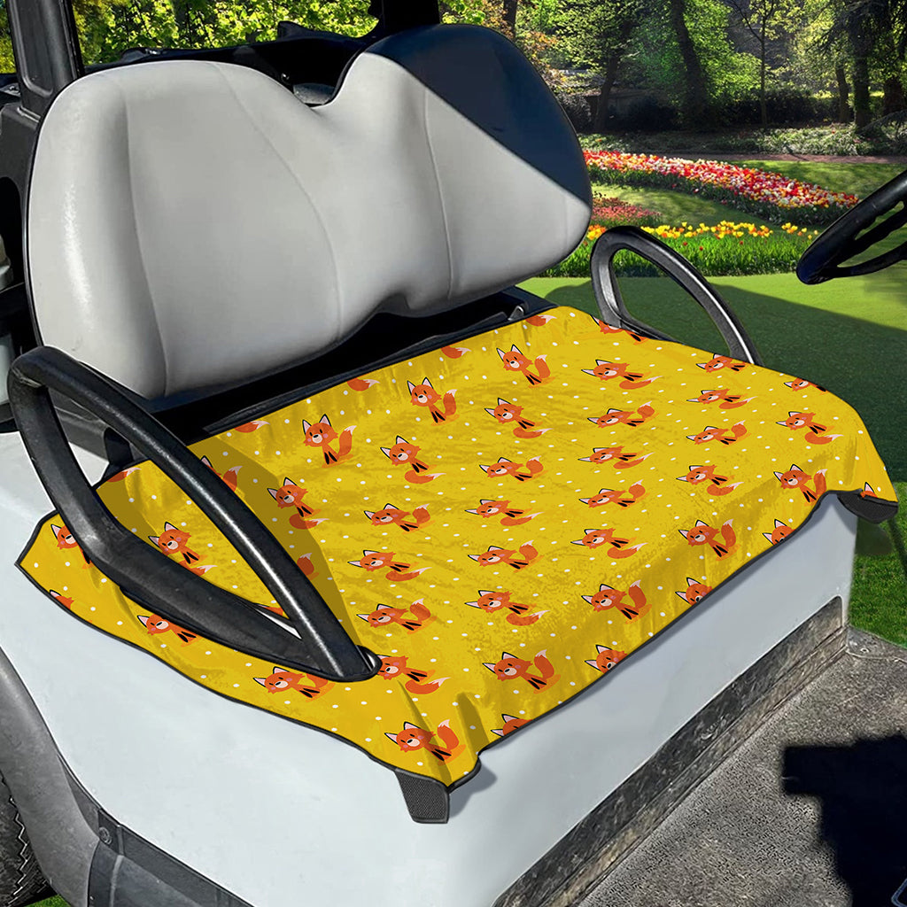 Cartoon Fox Pattern Print Golf Cart Seat Cover