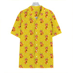 Cartoon Fox Pattern Print Hawaiian Shirt