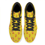 Cartoon Fox Pattern Print High Top Leather Sneakers