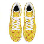 Cartoon Fox Pattern Print High Top Leather Sneakers