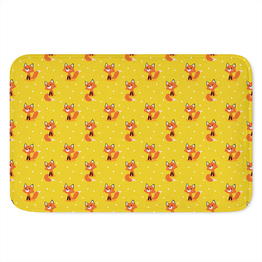 Cartoon Fox Pattern Print Indoor Door Mat