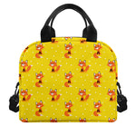Cartoon Fox Pattern Print Insulated Lunch Bag