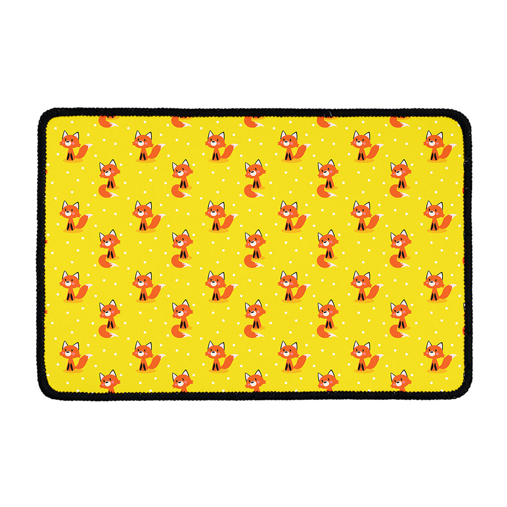 Cartoon Fox Pattern Print Kitchen Mat