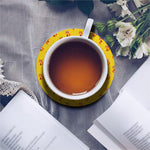 Cartoon Fox Pattern Print Leather Coaster Set