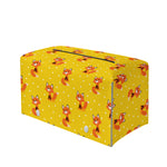 Cartoon Fox Pattern Print Leather Tissue Box Cover