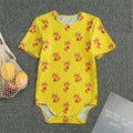 Cartoon Fox Pattern Print Men's Bodysuit