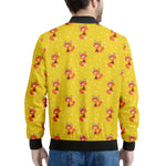 Cartoon Fox Pattern Print Men's Bomber Jacket