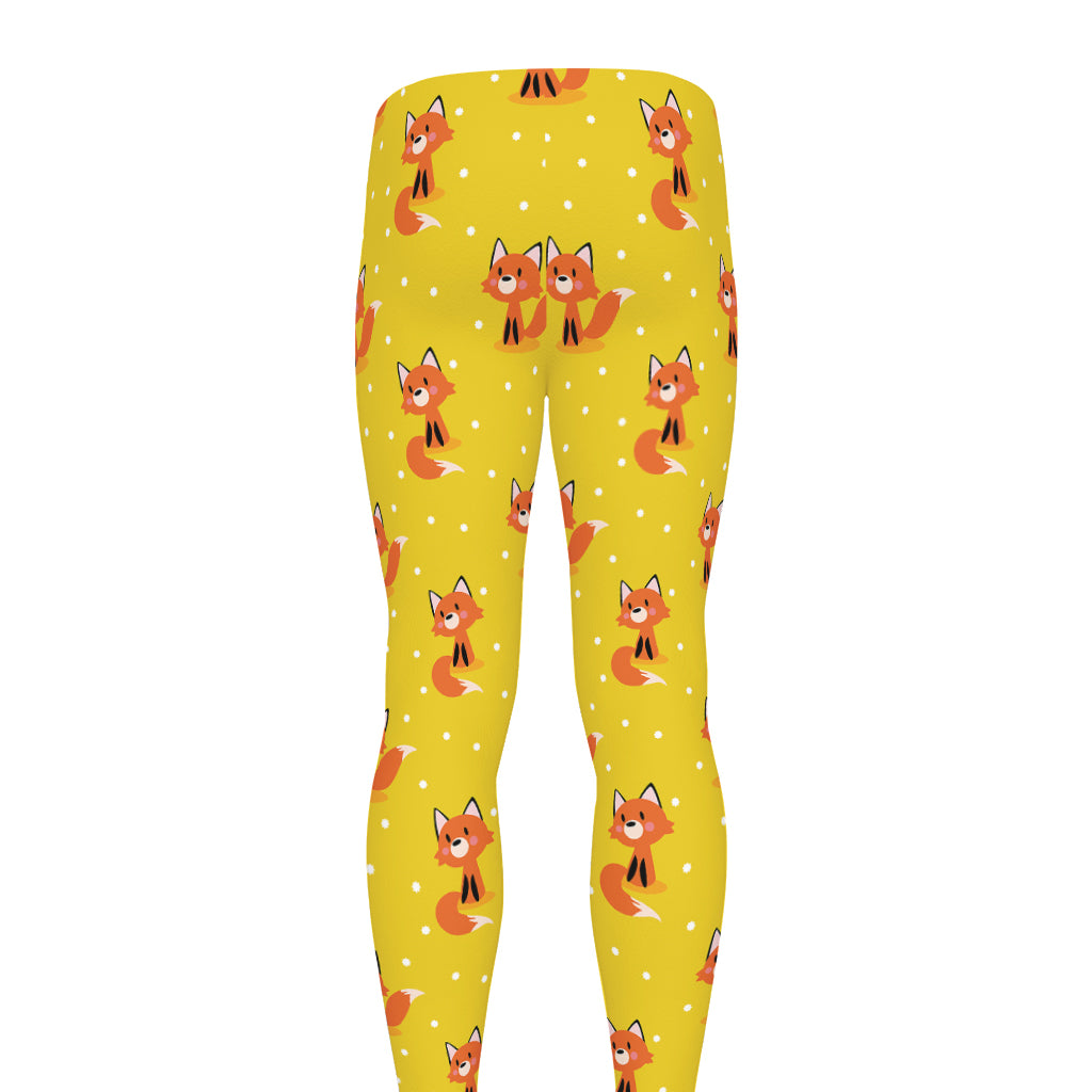 Cartoon Fox Pattern Print Men's leggings