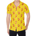Cartoon Fox Pattern Print Men's Shirt