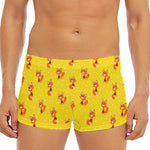 Cartoon Fox Pattern Print Men's Short Boxer Briefs