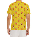 Cartoon Fox Pattern Print Men's Short Sleeve Rash Guard