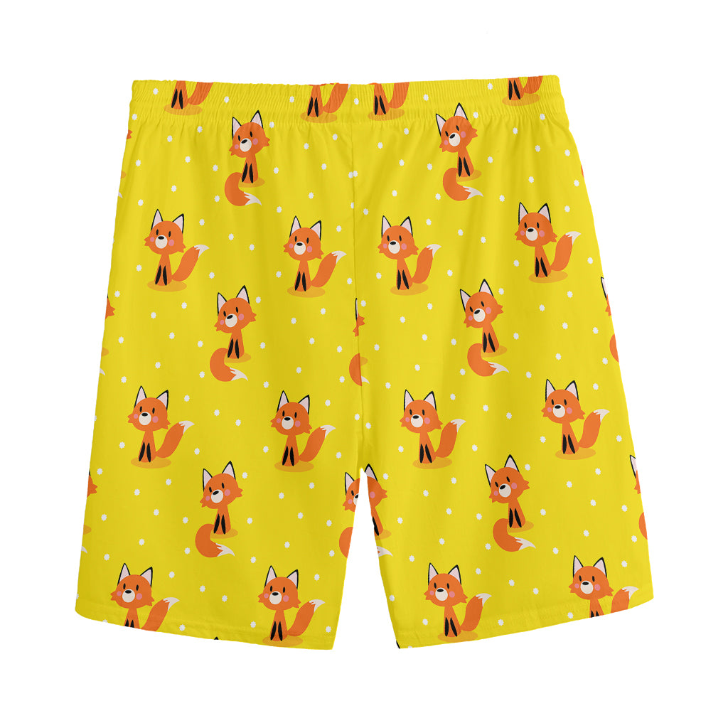Cartoon Fox Pattern Print Men's Sports Shorts