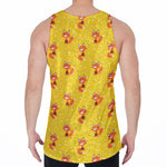 Cartoon Fox Pattern Print Men's Velvet Tank Top