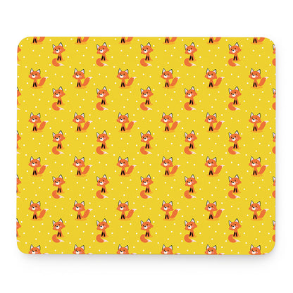 Cartoon Fox Pattern Print Mouse Pad
