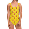 Cartoon Fox Pattern Print One Piece Swimsuit