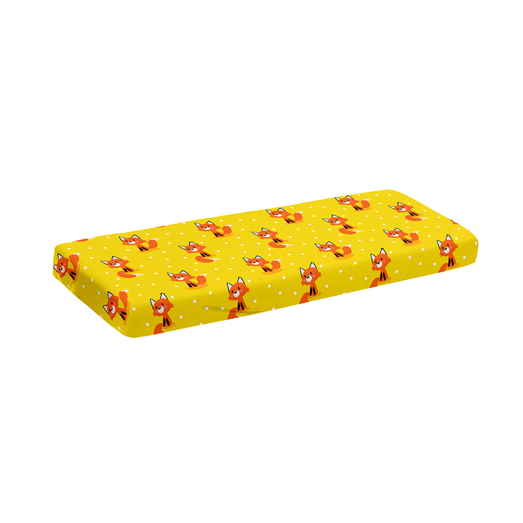 Cartoon Fox Pattern Print Piano Keyboard Cover