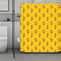 Cartoon Fox Pattern Print Polyester Shower Curtain