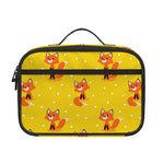 Cartoon Fox Pattern Print Portable Lunch Bag