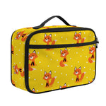Cartoon Fox Pattern Print Portable Lunch Bag
