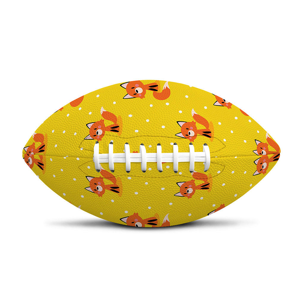 Cartoon Fox Pattern Print Rugby Ball