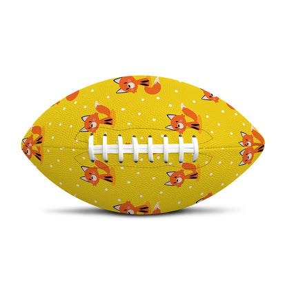 Cartoon Fox Pattern Print Rugby Ball