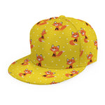 Cartoon Fox Pattern Print Snapback Cap