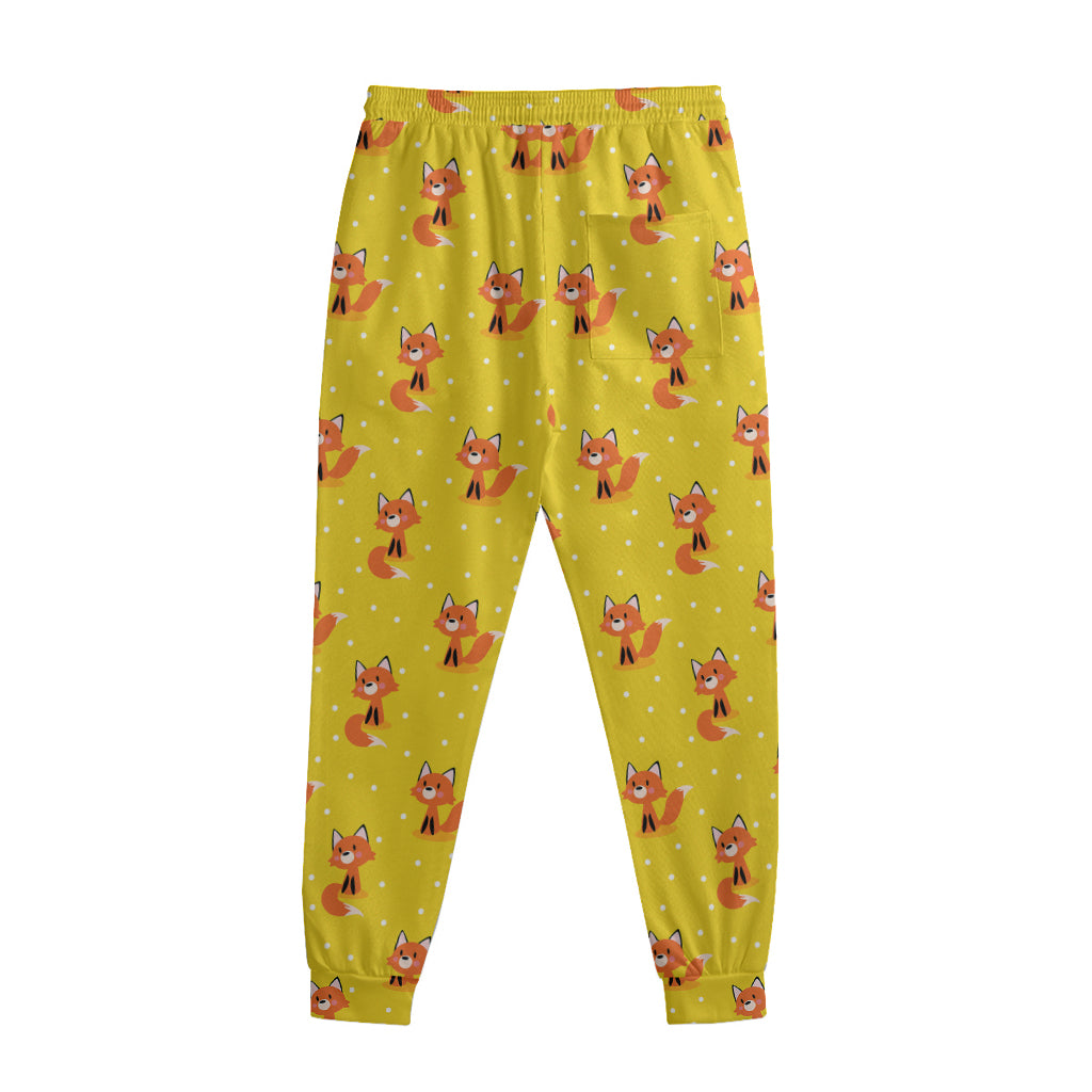 Cartoon Fox Pattern Print Sweatpants