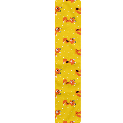 Cartoon Fox Pattern Print Table Runner
