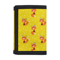 Cartoon Fox Pattern Print Trifold Wallet