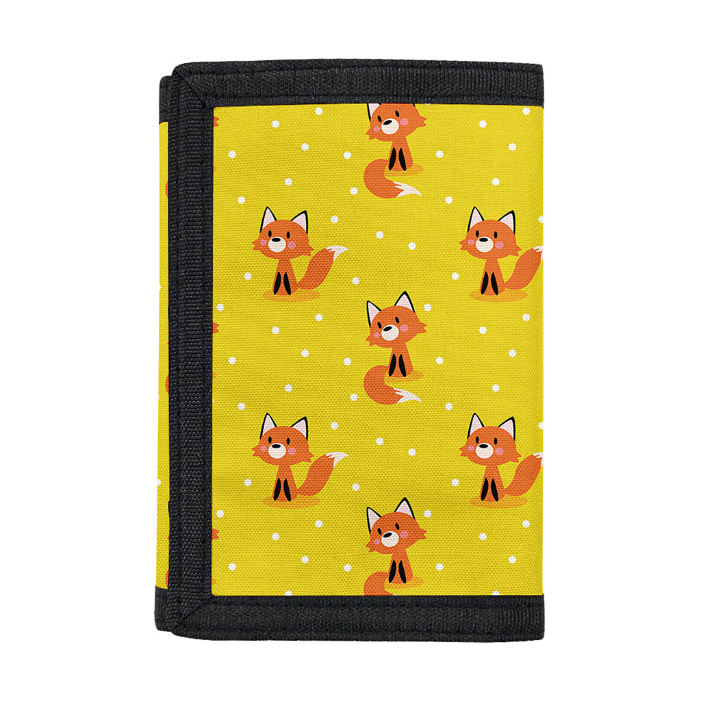 Cartoon Fox Pattern Print Trifold Wallet