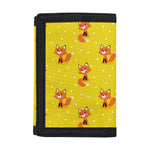 Cartoon Fox Pattern Print Trifold Wallet