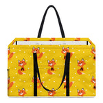 Cartoon Fox Pattern Print Utility Tote Bag