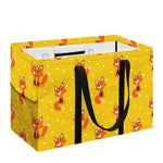 Cartoon Fox Pattern Print Utility Tote Bag