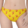 Cartoon Fox Pattern Print Women's Thong