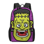 Cartoon Frankenstein Print 17 Inch Backpack