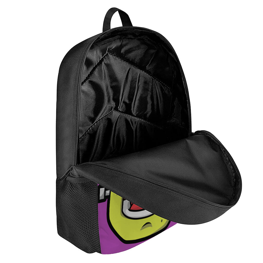 Cartoon Frankenstein Print 17 Inch Backpack
