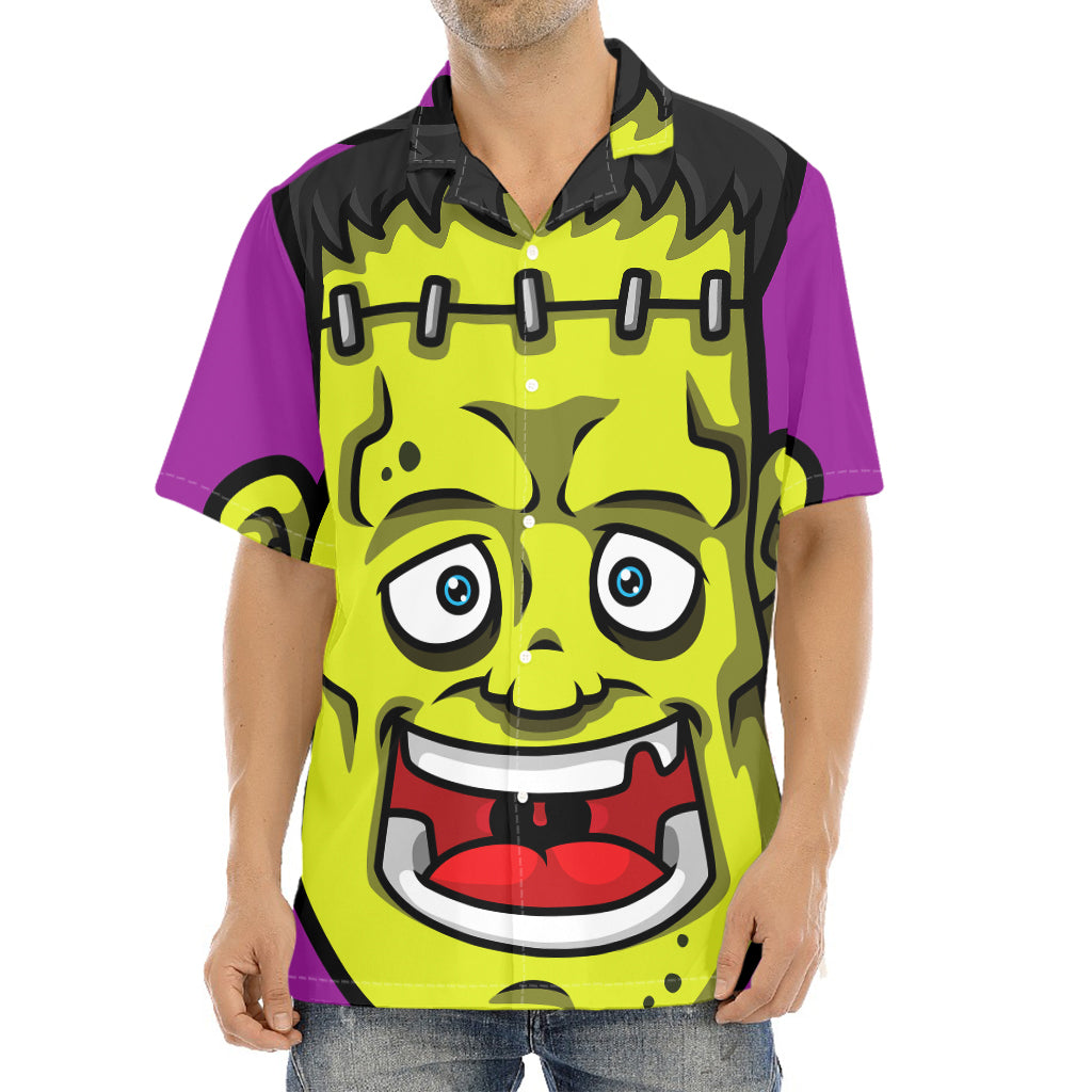 Cartoon Frankenstein Print Aloha Shirt